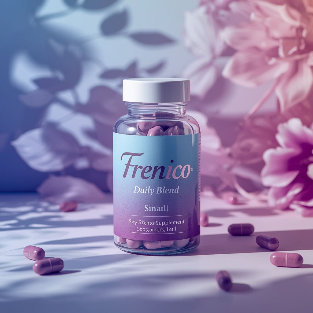 Frenico daily blend supplement bottle with gradient label